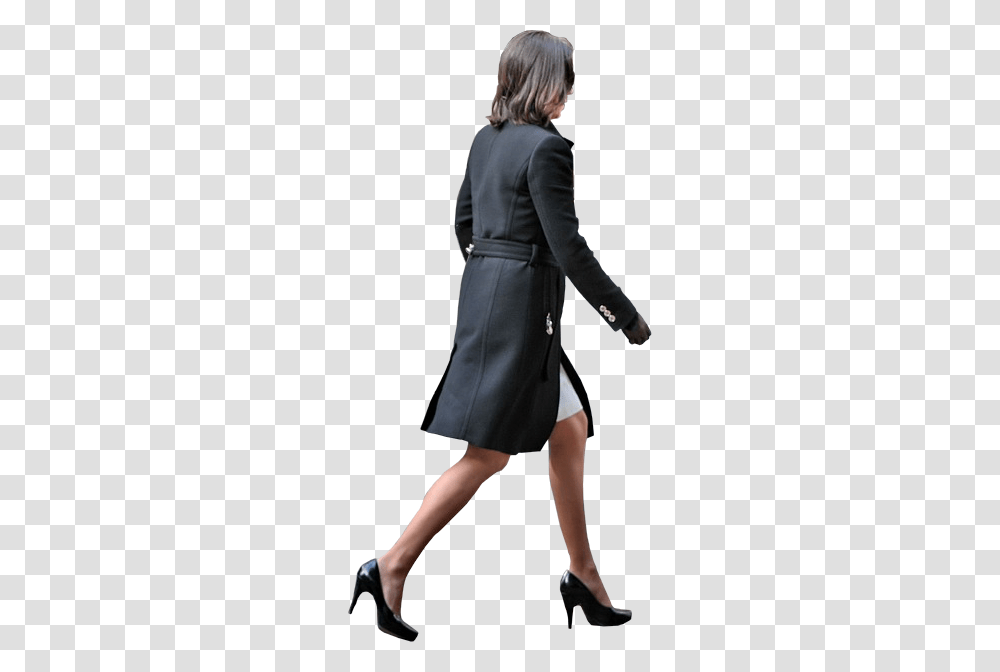 Woman Walking Away Image, Sleeve, Long Sleeve, Dress Transparent Png