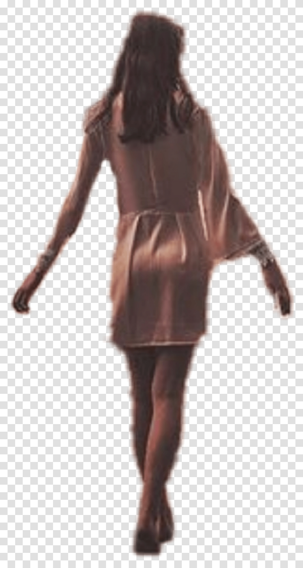 Woman Walking Fashion Model Walking, Person, Bronze, Coat Transparent Png