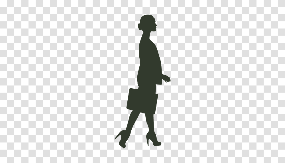 Woman Walking Pose Silhouette Executive, Person, Standing, Nature, Outdoors Transparent Png