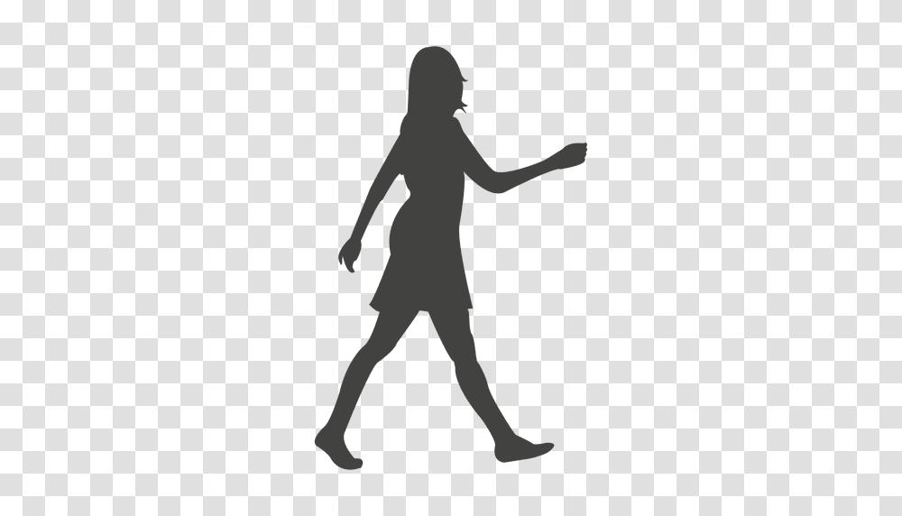 Woman Walking Rush Silhouette, Person, Leisure Activities, Hand, Duel Transparent Png