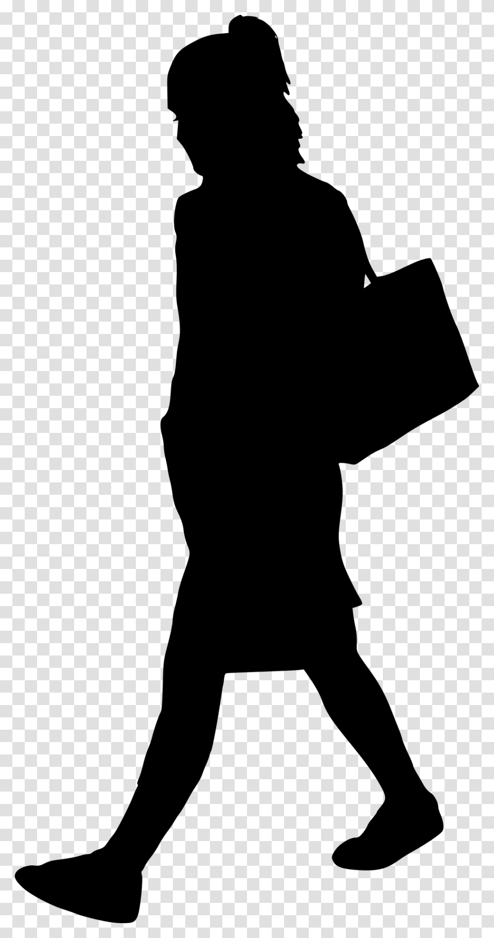 Woman Walking Silhouette, Gray, World Of Warcraft Transparent Png