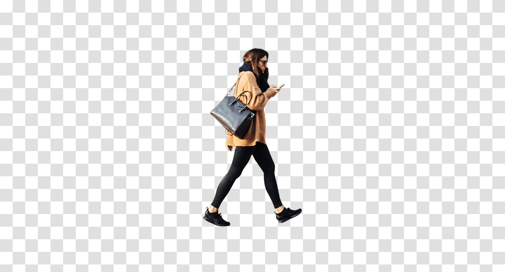Woman Walking Smartphone Architecture People, Person, Female, Handbag Transparent Png