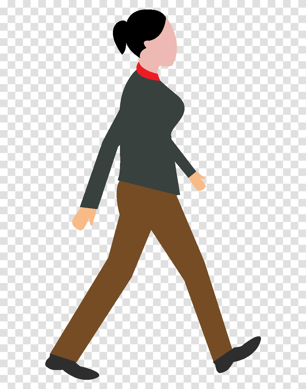 Woman Walking Vector Download Cartoon Woman Walking, Silhouette, Person, Human, Pants Transparent Png