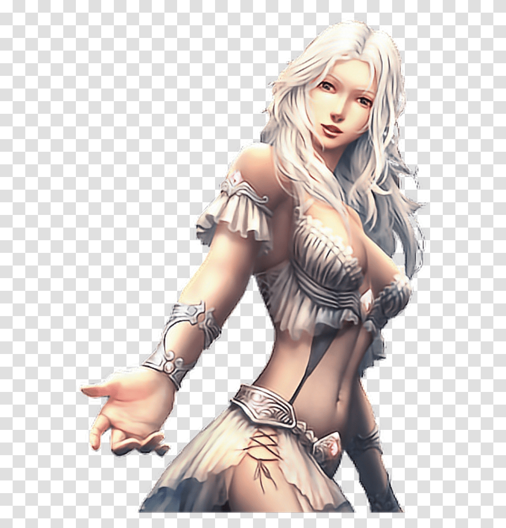 Woman Warrior Blonde Fantasy Female Mage White Hair, Person, Book, Costume, Girl Transparent Png