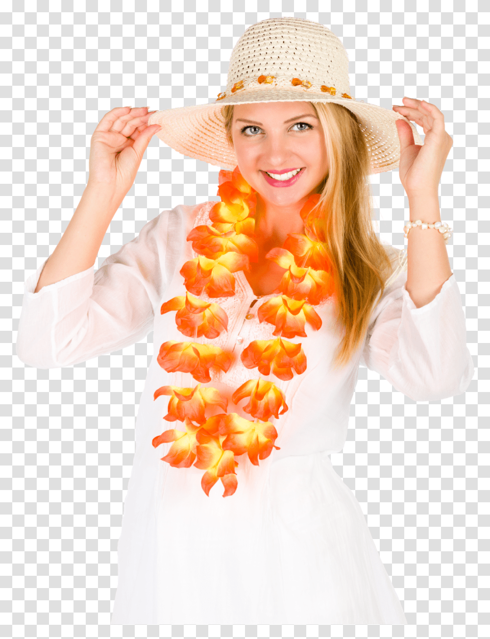 Woman Wearing Lei Free Stock Photo Lei, Plant, Person, Human, Flower Transparent Png