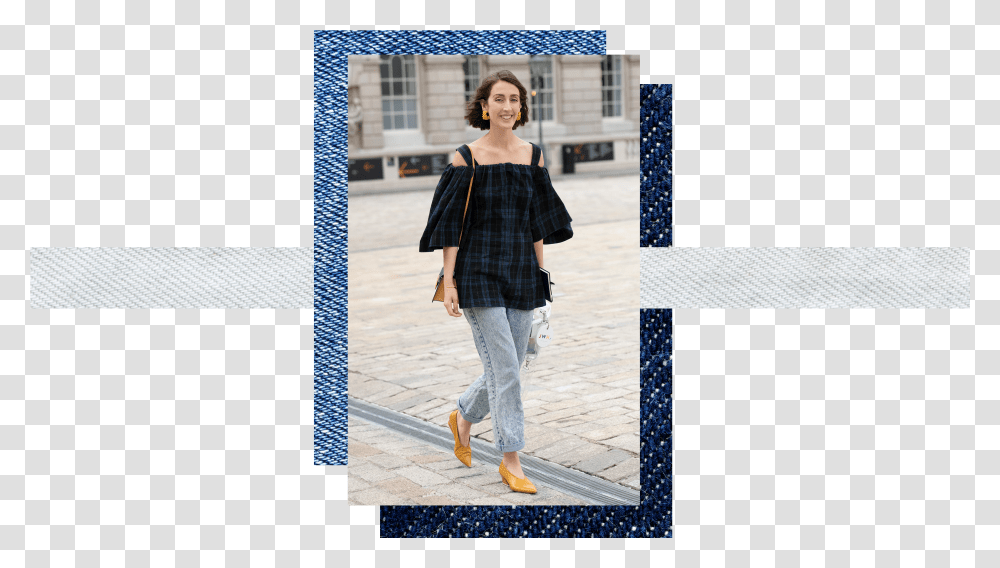 Woman Wearing Vintage Jeans Girl Transparent Png