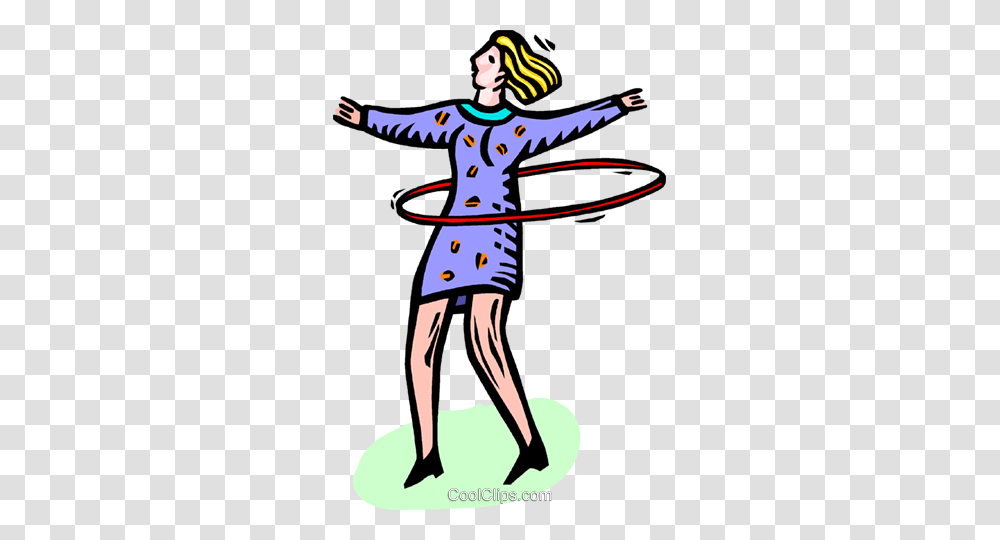 Woman With A Hula Hoop Royalty Free Vector Clip Art Clipart, Person, Costume, Leisure Activities, Crowd Transparent Png