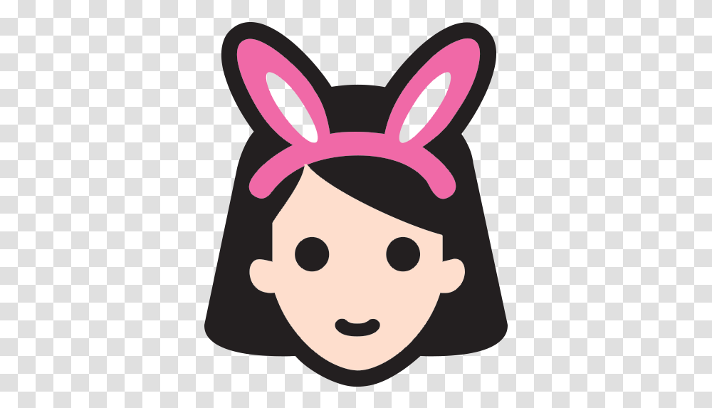 Woman With Bunny Ears Emoji For Facebook Email & Sms Id Emoji, Food, Art, Elf, Graphics Transparent Png