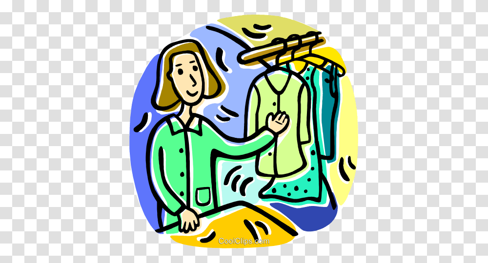 Woman With Clothes On A Rack Royalty Free Vector Clip Art, Label, Washing, Doodle Transparent Png