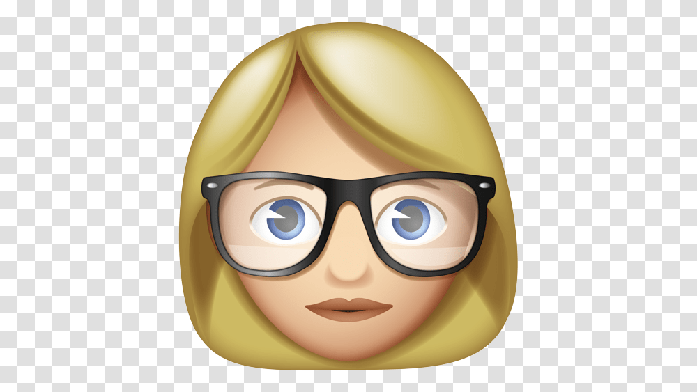 Woman With Glasses Emoji, Accessories, Helmet, Apparel Transparent Png