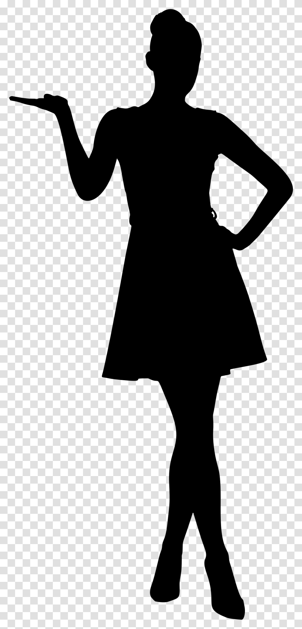 Woman With Hand On Woman Hand On Hip Silhouette, Gray, World Of Warcraft Transparent Png