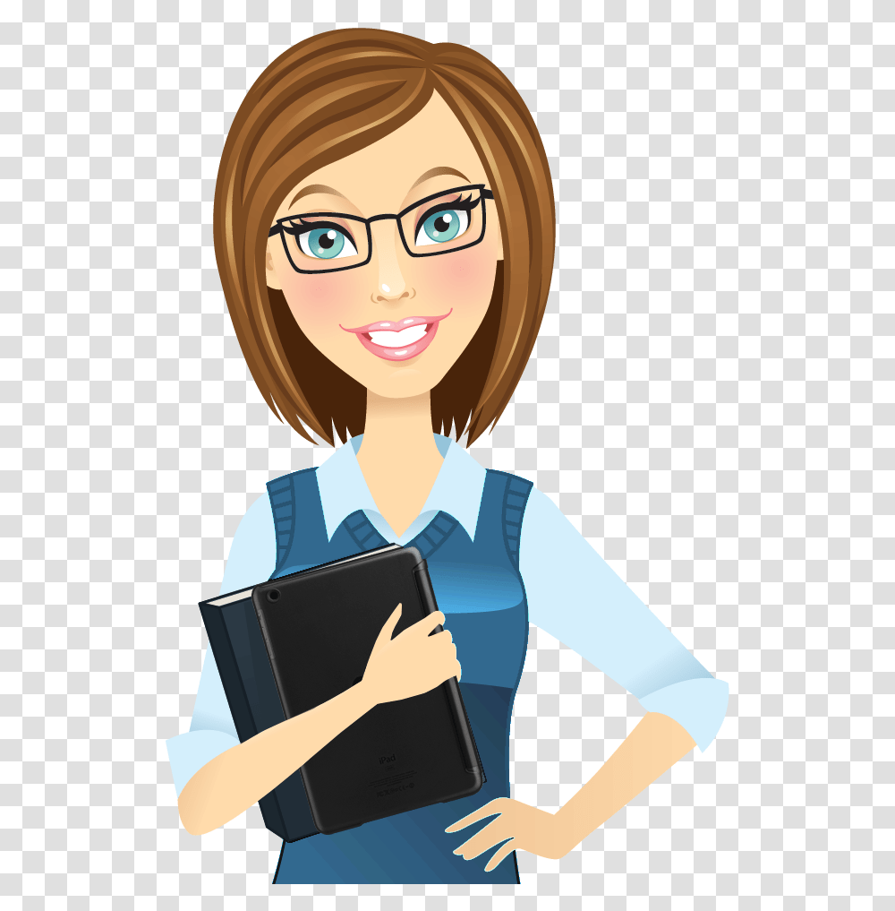 Woman With Money Clipart Background Teacher Clipart, Person, Human, Glasses, Accessories Transparent Png