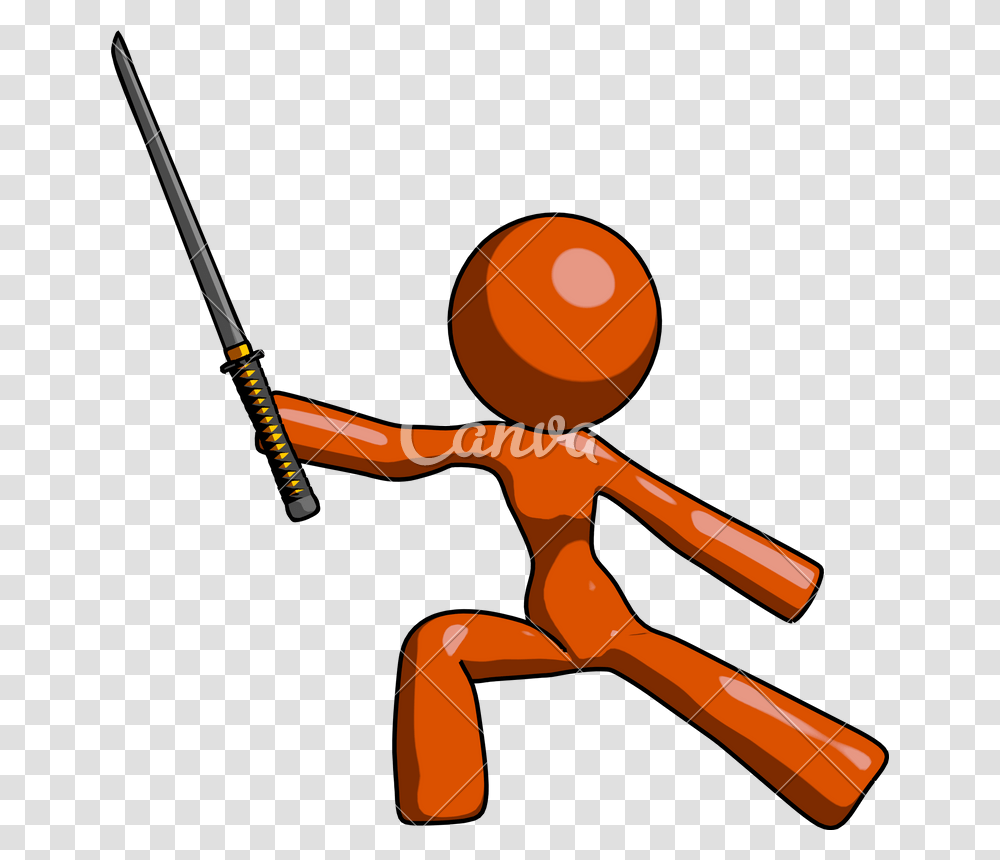 Woman With Ninja Sword Katana, Bow, Cupid Transparent Png