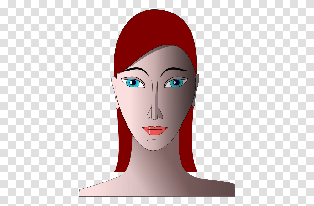 Woman With Red Hair And Blue Eyes Clip Arts Download, Face, Apparel, Head Transparent Png