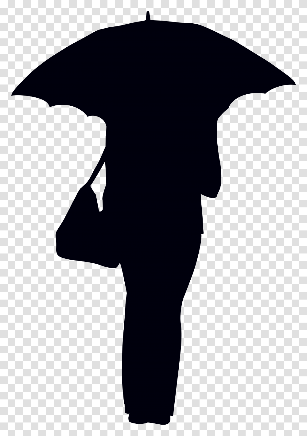 Woman With Umbrella Silhouette Clip Gallery, Apparel, Leisure Activities Transparent Png