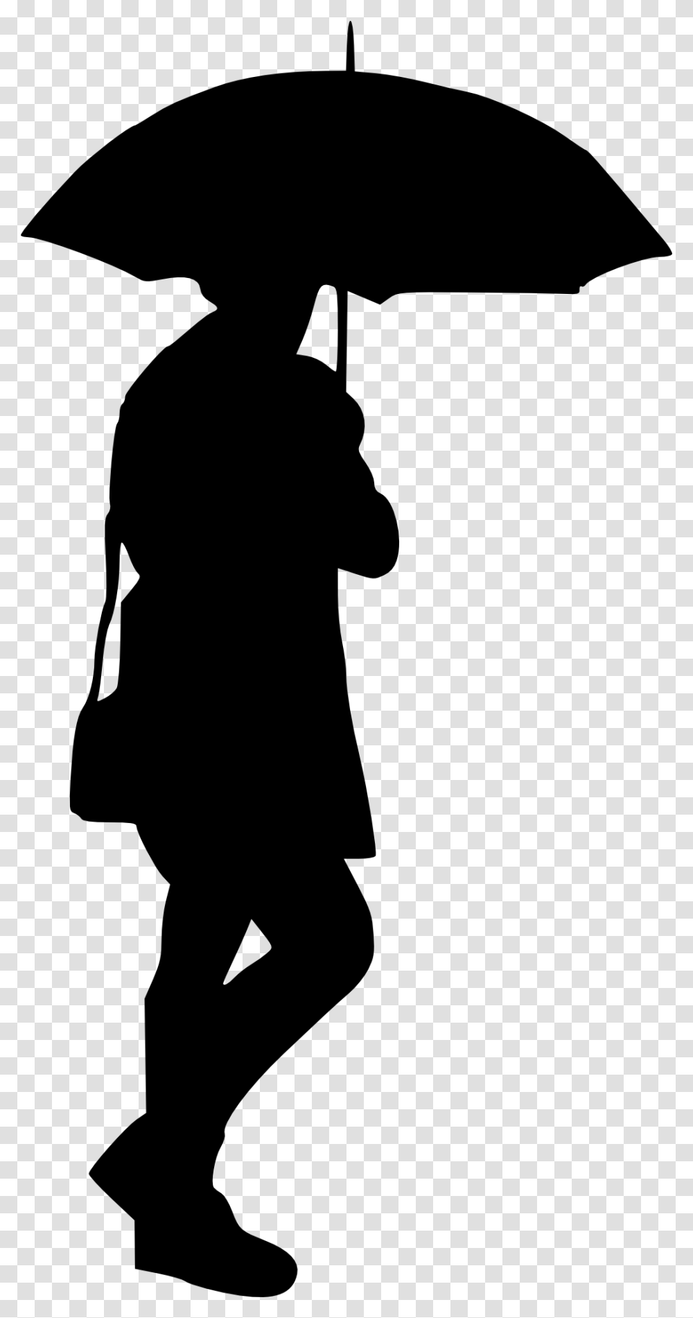 Woman With Umbrella Silhouette Silhouette Person With Umbrella, Human, Standing, Kneeling, Photography Transparent Png
