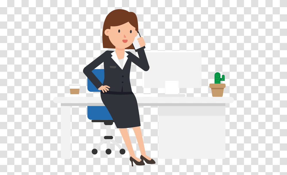Woman Work, Furniture, Table, Person, Human Transparent Png