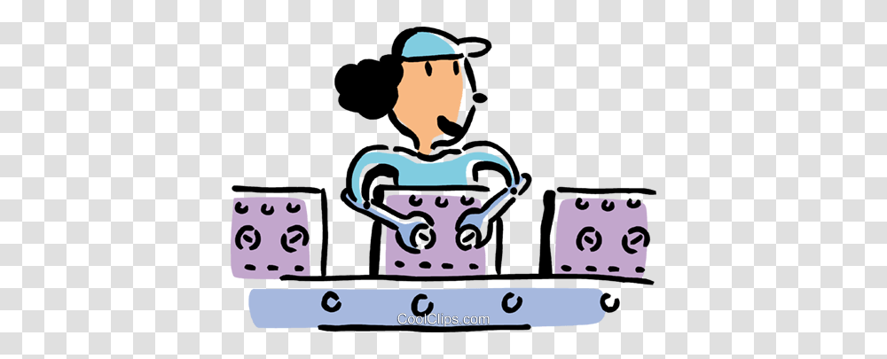 Woman Working On An Assembly Line Royalty Free Vector Clip Art, Label, Doodle, Drawing Transparent Png