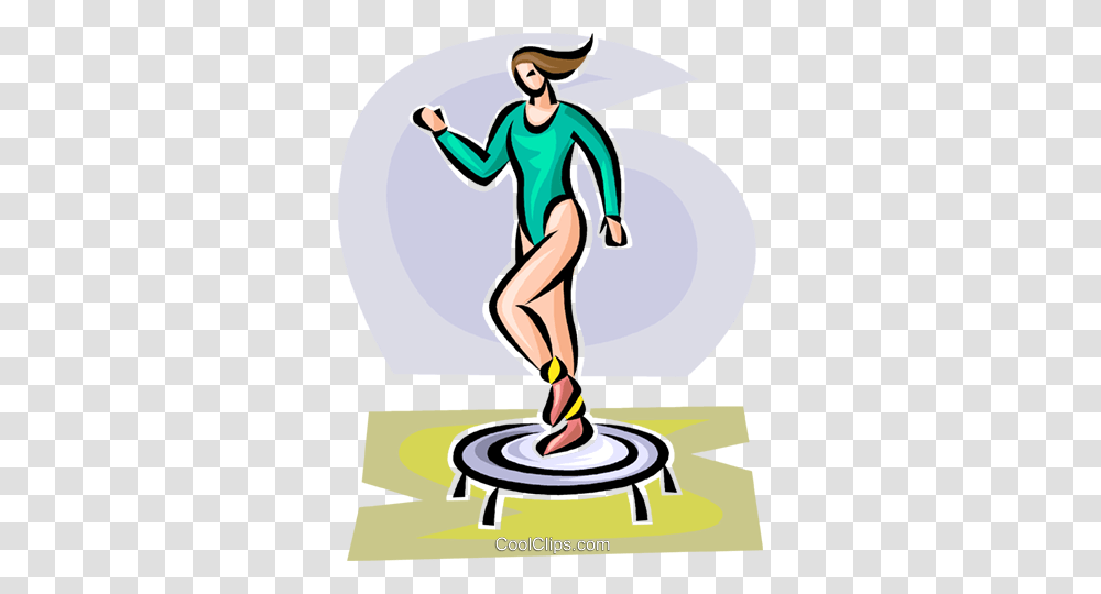 Woman Working Out On A Small Trampoline Royalty Free Vector Clip, Person, Human, Poster, Advertisement Transparent Png