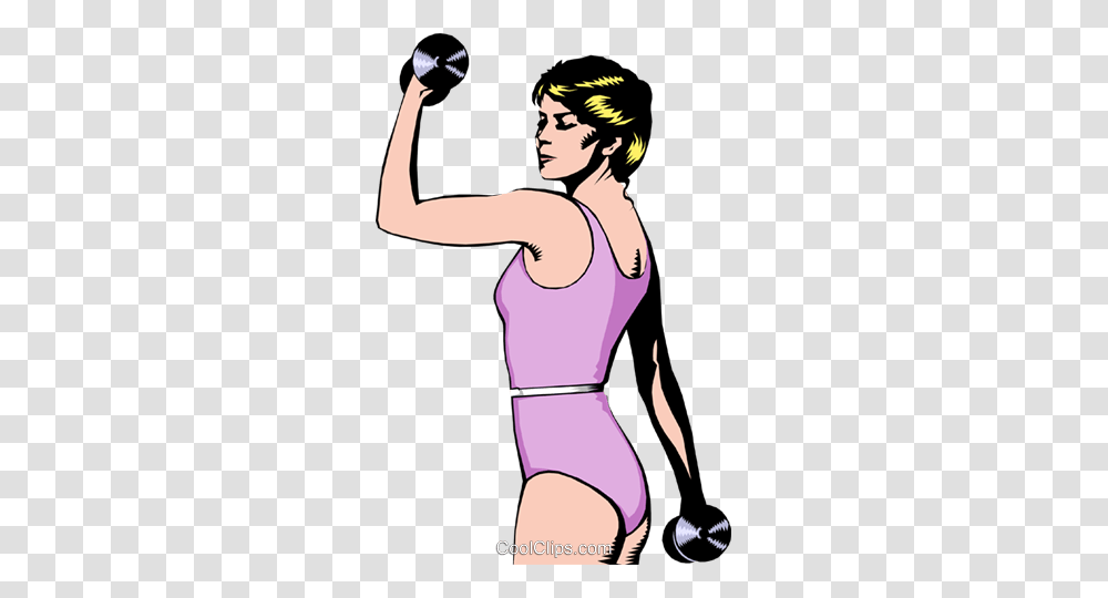 Woman Working Out Royalty Free Vector Clip Art Illustration, Person, Arm, Female, Fitness Transparent Png