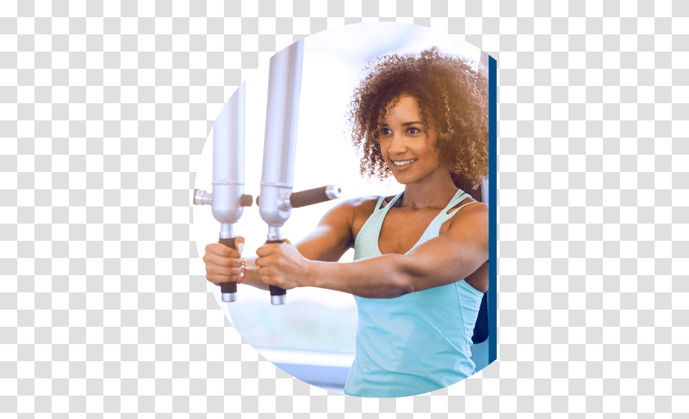Woman Working Out Shoulders At Gym Girl, Person, Human, Hair, Female Transparent Png