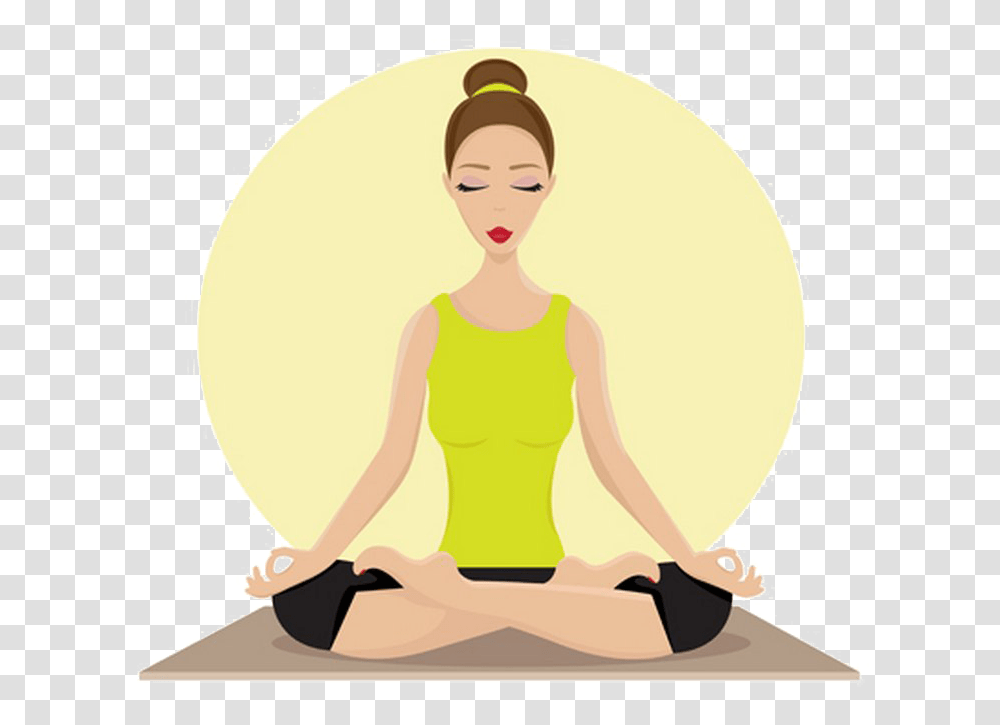 Woman Yoga Yoga Vector, Person, Human, Sitting, Kneeling Transparent Png
