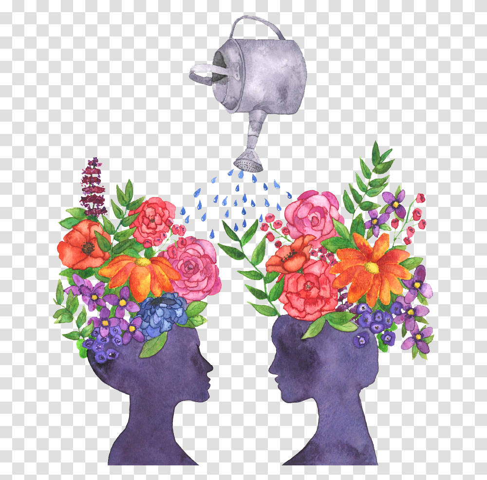 Women Bloom Together Floral Watercolor Print Bouquet, Floral Design, Pattern Transparent Png