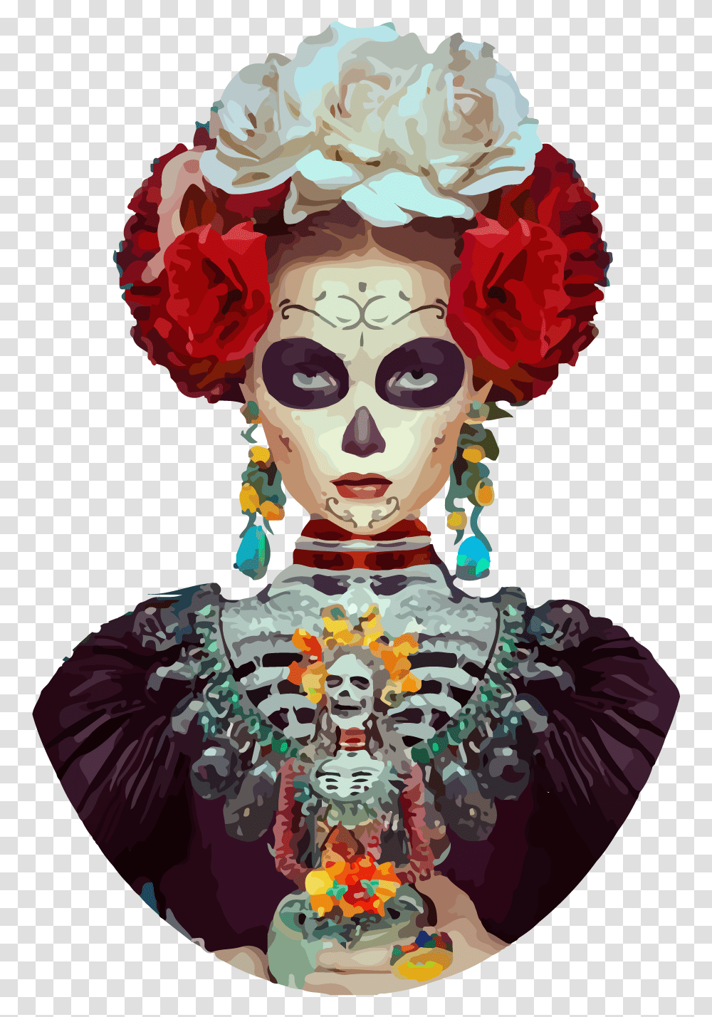 Women Day Of The Dead, Head, Costume, Face, Person Transparent Png