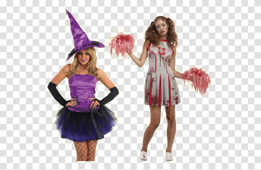 Women Halloween Costumes Dead Cheerleader For Halloween Adult, Person, Skirt, Dress Transparent Png