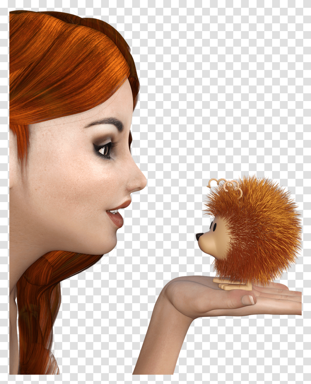 Women Holding A Hedgehog, Person, Human, Doll, Toy Transparent Png