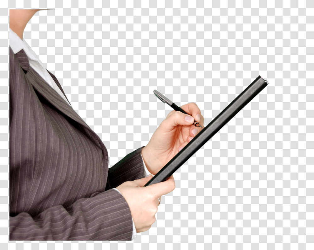 Women Holding Notepad Image, Person, Human, Electronics Transparent Png