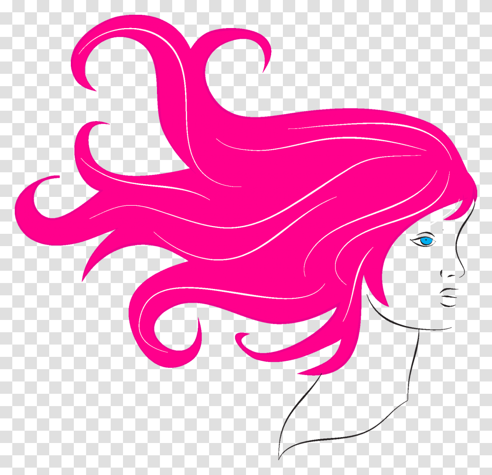 Women Pink Cartoon Hair, Dragon, Purple, Animal Transparent Png