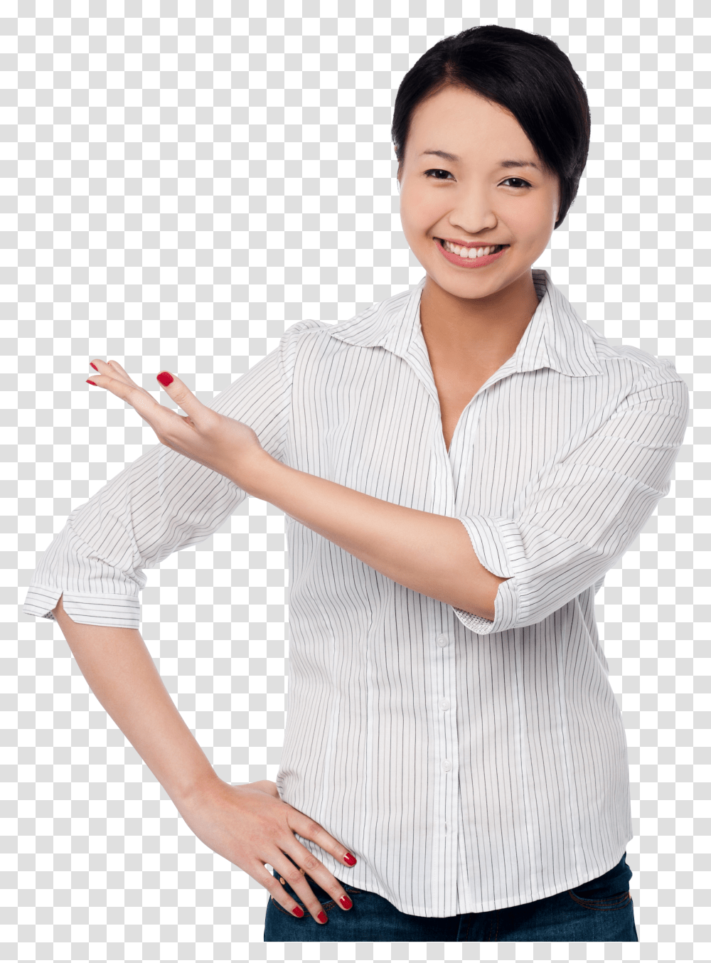 Women Pointing Left Girls Image Pointing The Text Transparent Png