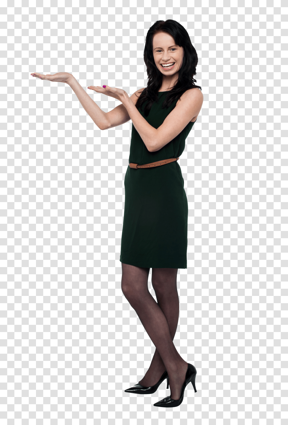 Women Pointing Left Image, Female, Person, Dress Transparent Png