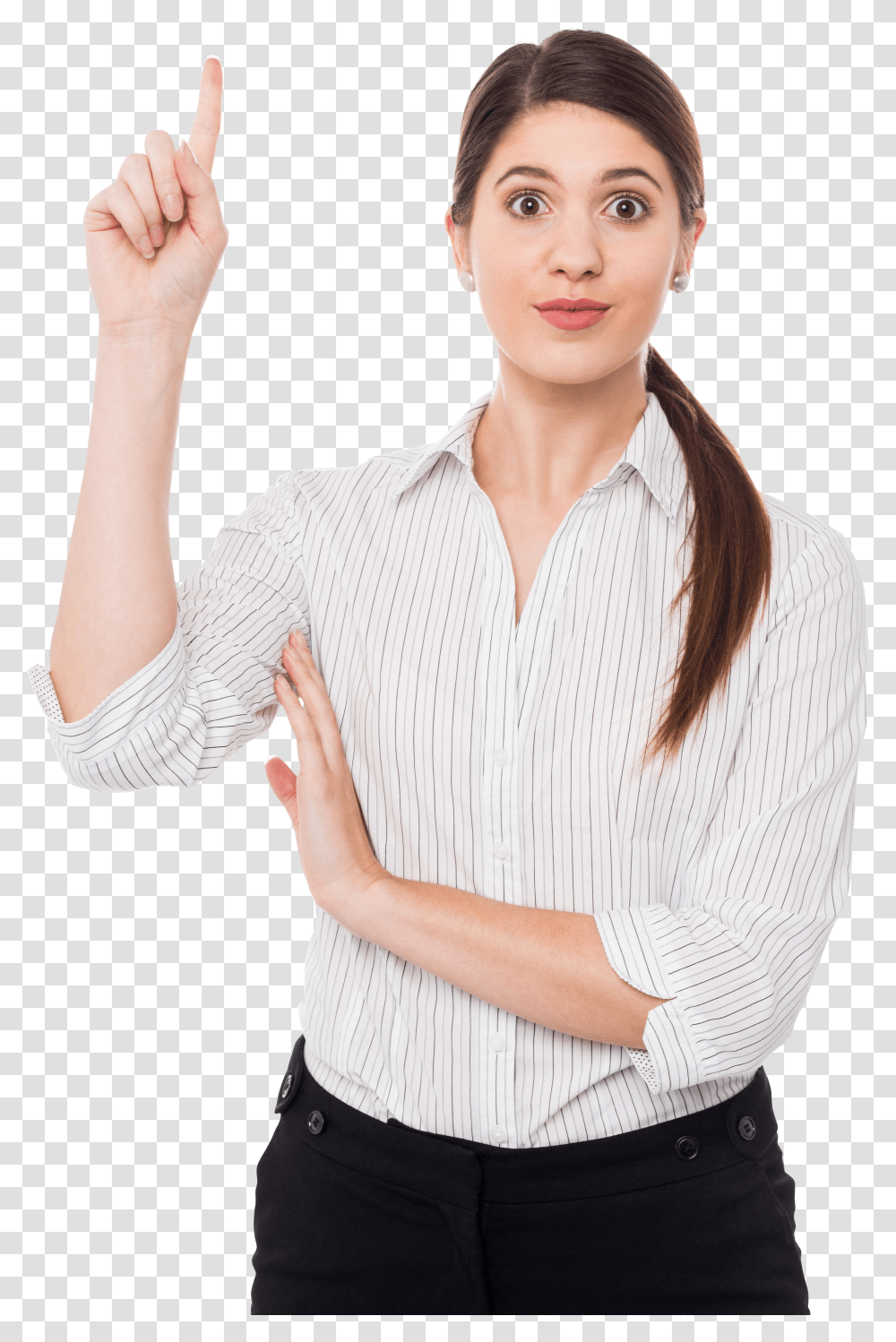 Women Pointing Top Transparent Png