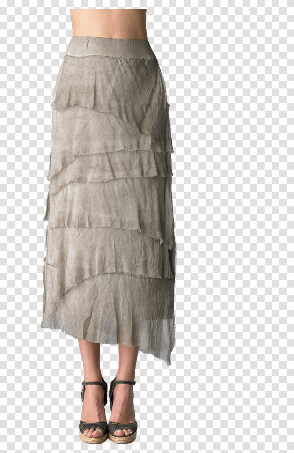 Women's Angled Tiered Skirt Overskirt, Apparel, Home Decor, Linen Transparent Png