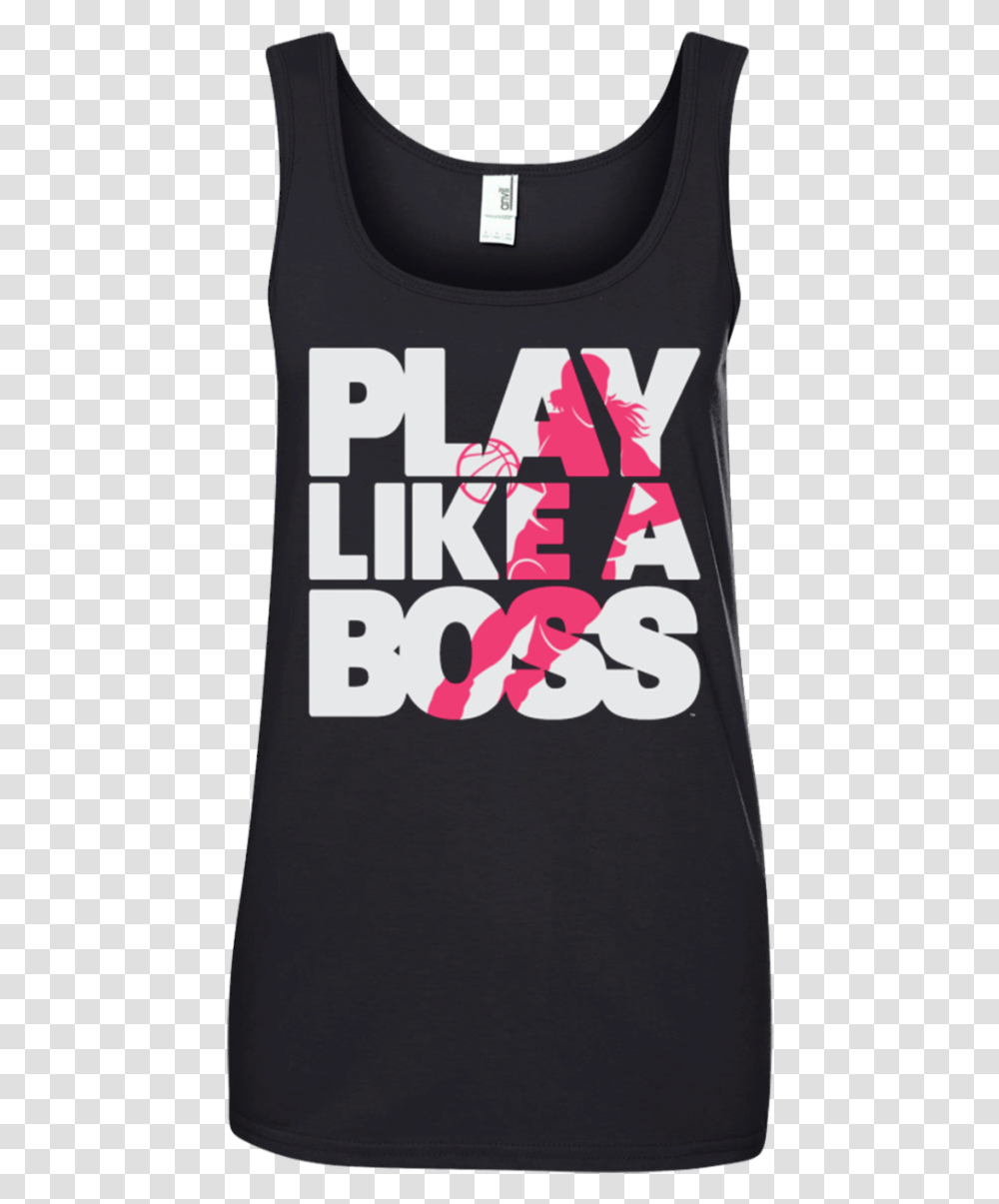 Women's Basketball Play Like A Boss Tank Active Tank, Sleeve, Label Transparent Png