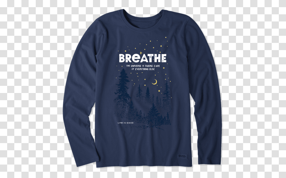 Women's Breathe In The Stars Long Sleeve Crusher Tee Patagonia Shirt, Apparel, Sweatshirt, Sweater Transparent Png