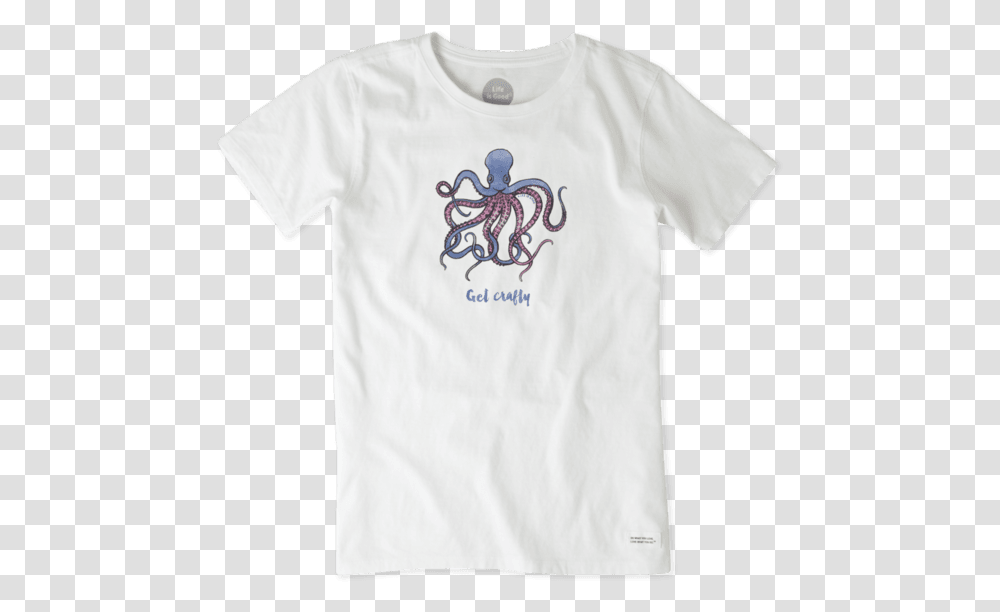 Women's Crafty Octopus Crusher Tee Hilarious T Shirt For Men, Apparel, T-Shirt, Sleeve Transparent Png