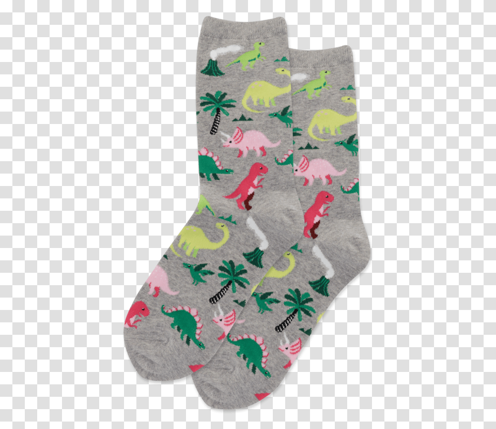 Women's Dinosaurs Crew SocksClass Slick Lazy Image Sock, Rug, Stocking, Christmas Stocking, Gift Transparent Png
