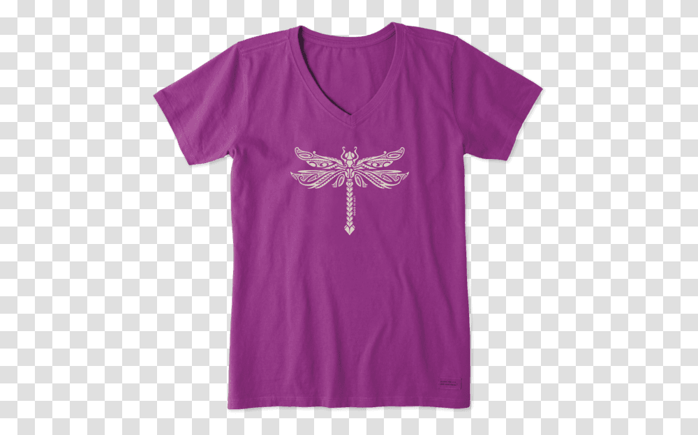 Women's Dragonfly Tattoo Crusher Vee Life Is Good Firefly Jar, Apparel, Sleeve, Shirt Transparent Png