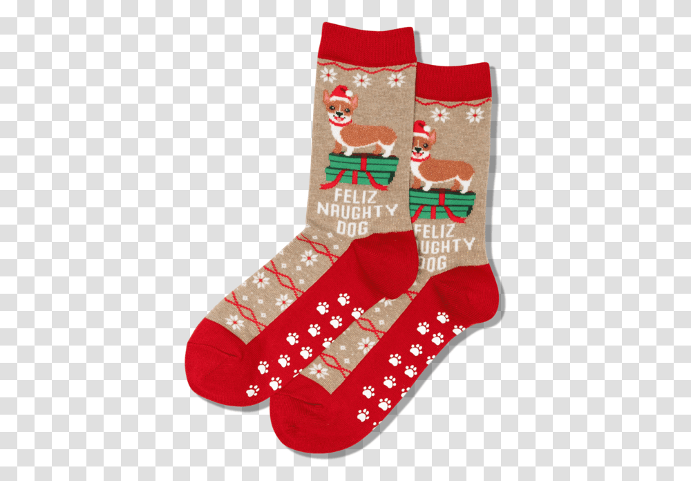 Women's Feliz Naughty Dog SocksClass Slick Lazy Sock, Stocking, Christmas Stocking, Gift, Shoe Transparent Png