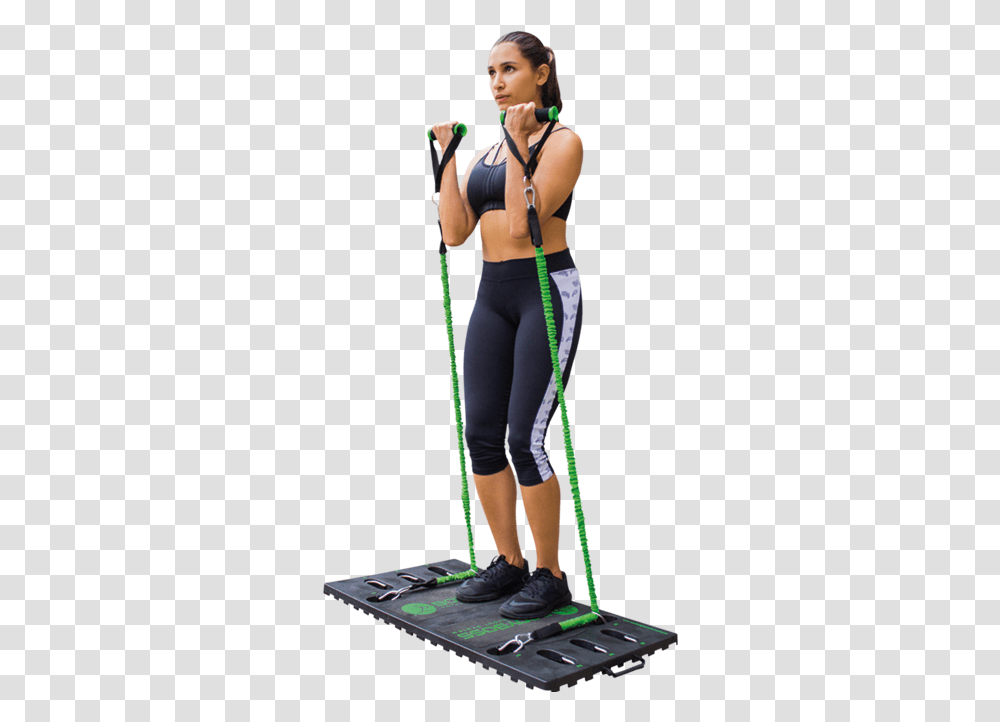 Women's Fitness Tips With Portable Home Gym Standing, Person, Sport, Shoe, Footwear Transparent Png