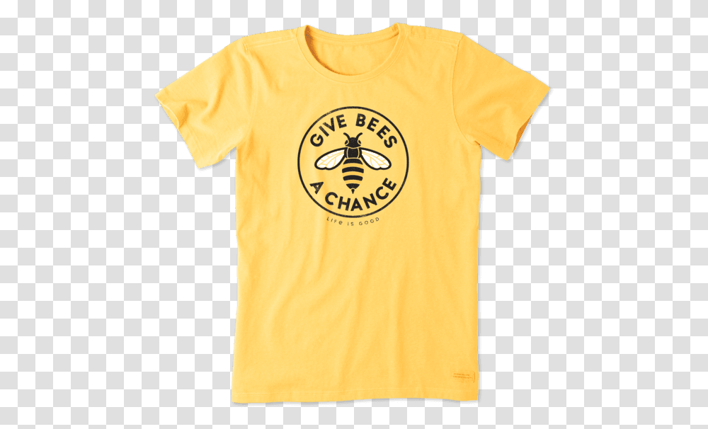 Women's Give Bees A Chance Crusher Tee Big T Shirt Vsco, Apparel, T-Shirt, Plant Transparent Png