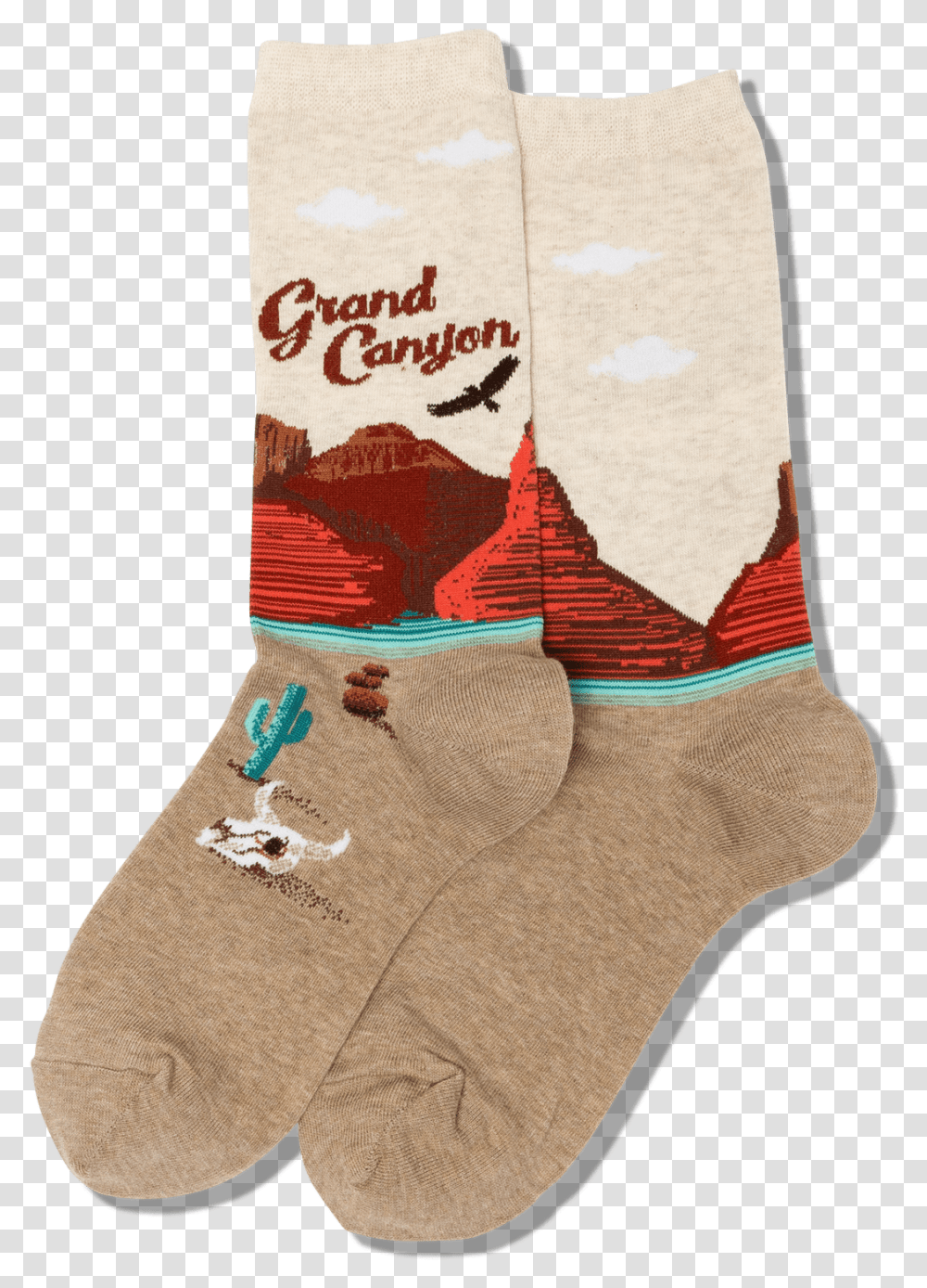 Women's Grand Canyon Crew SocksClass Slick Lazy Sock, Apparel, Stocking, Christmas Stocking Transparent Png