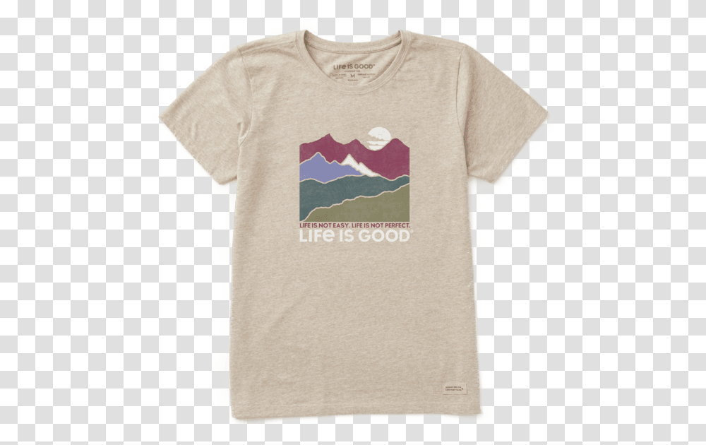 Women's Life Isn't Easy Mountains Crusher Tee Mountain, Apparel, T-Shirt Transparent Png