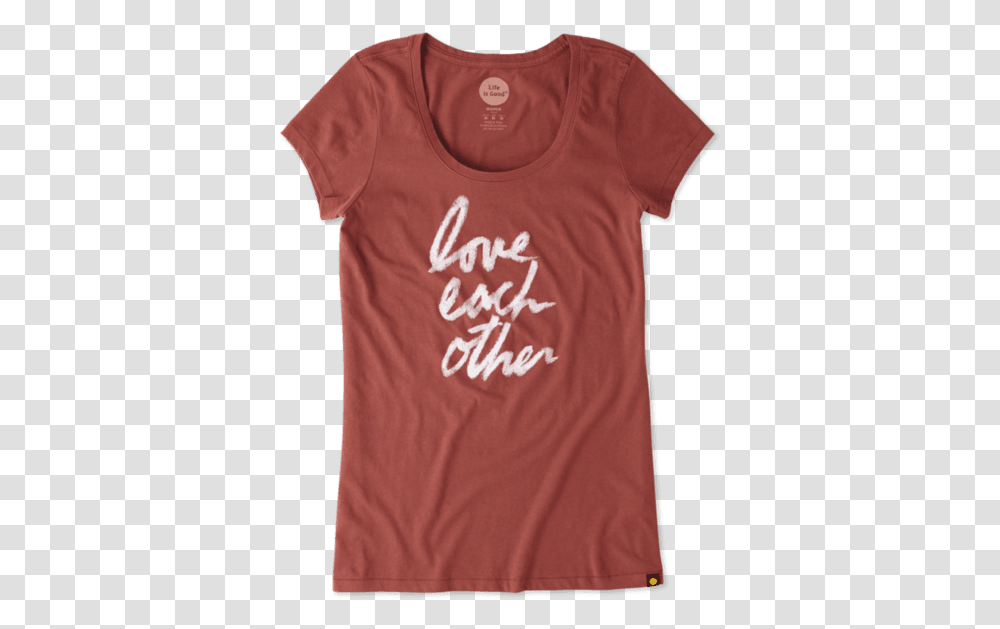 Women's Love Each Other Brush Stroke Newbury Scoop Active Shirt, Apparel, T-Shirt Transparent Png
