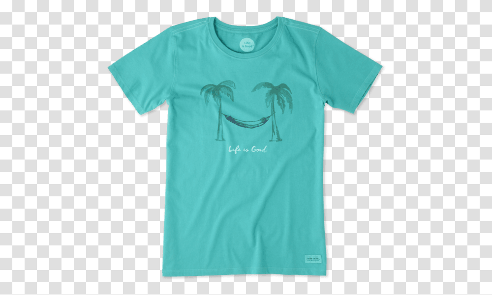 Women's Palm Tree Hammock Crusher Tree Catfish, Apparel, T-Shirt, Sleeve Transparent Png