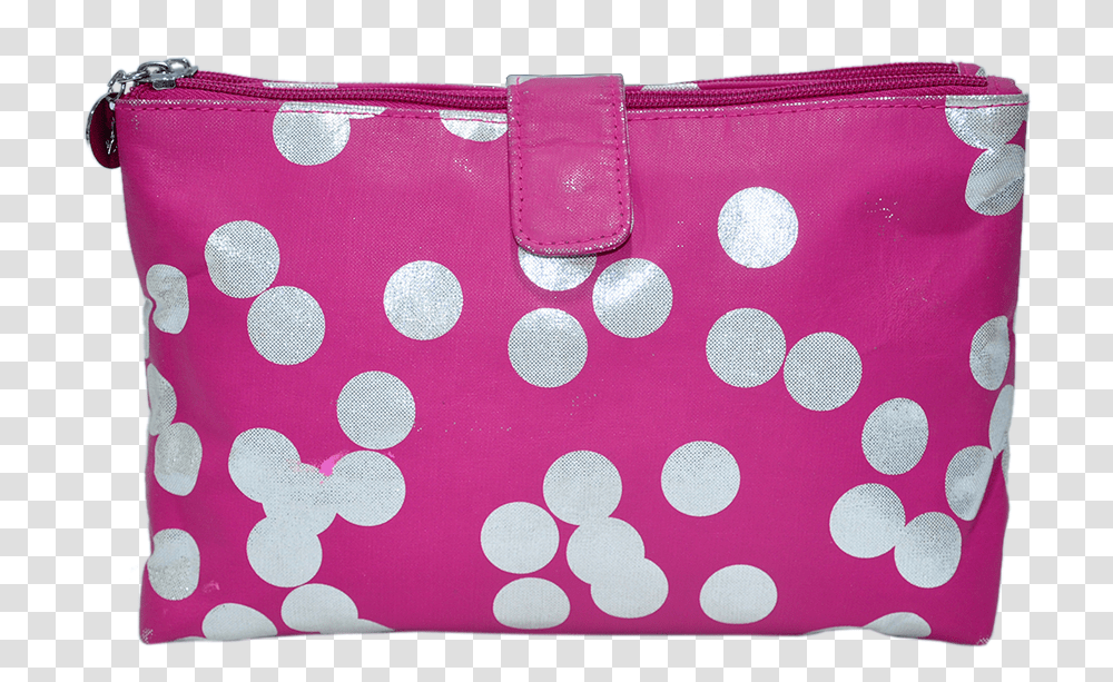 Women's Pink Travel Makeup Bag With Dots Pattern Shoulder Bag, Purse, Handbag, Accessories, Accessory Transparent Png
