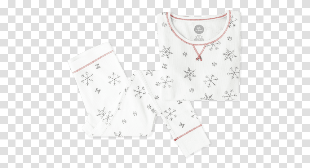 Women's Snowflake Pattern Thermal Sleep Set Pattern, Apparel, Pajamas Transparent Png